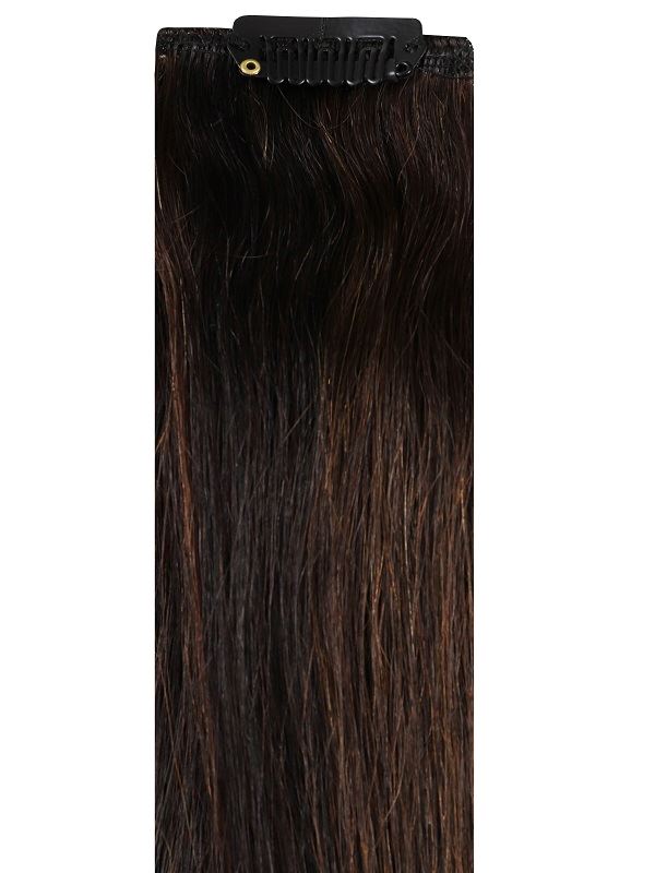 Full Head Clip-In Espresso #1B/2 Hair Extensions